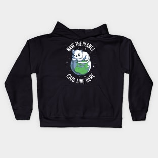 Save the planet for Cats - Ecology Kids Hoodie